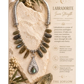 925 WOW WOW! OOAK Flash Labradorite GODDESS Necklace