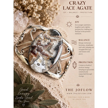 925 STUNNING Crazy Lace Agate Cuff Bracelet