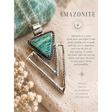 925 Heart EXPANSION Amazonite Arrow Pendant Necklace