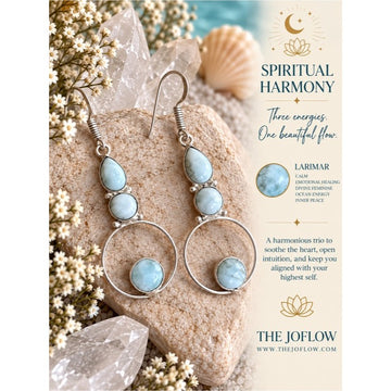 925 ETERNITY Larimar Modern Orbit Earrings