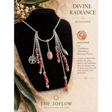925 Life Radiance! Multi Charm SUNSTONE Tree of Life Necklace