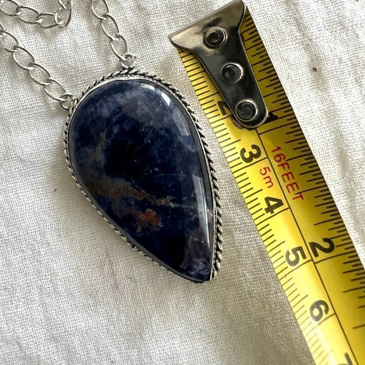 925 Statement Piece SODALITE Necklace Pendant