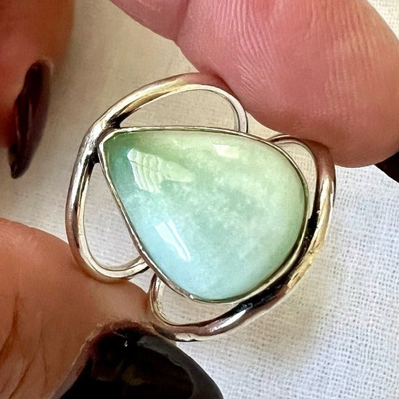 925 Intuitive Hememorphite Geometric Ring 7.5