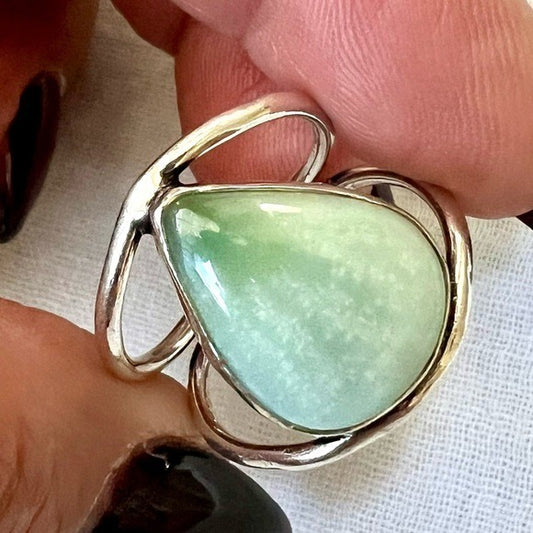 925 Intuitive Hememorphite Geometric Ring 7.5