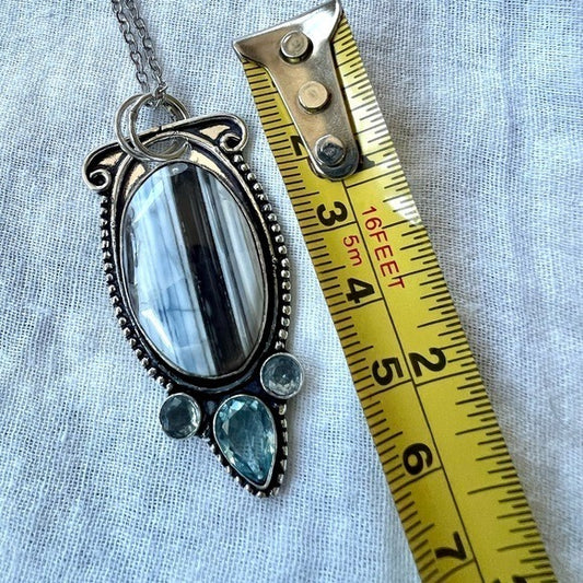 925 HIGH⚡️VIBE Peruvian Owyhee Opal Pendant Necklace